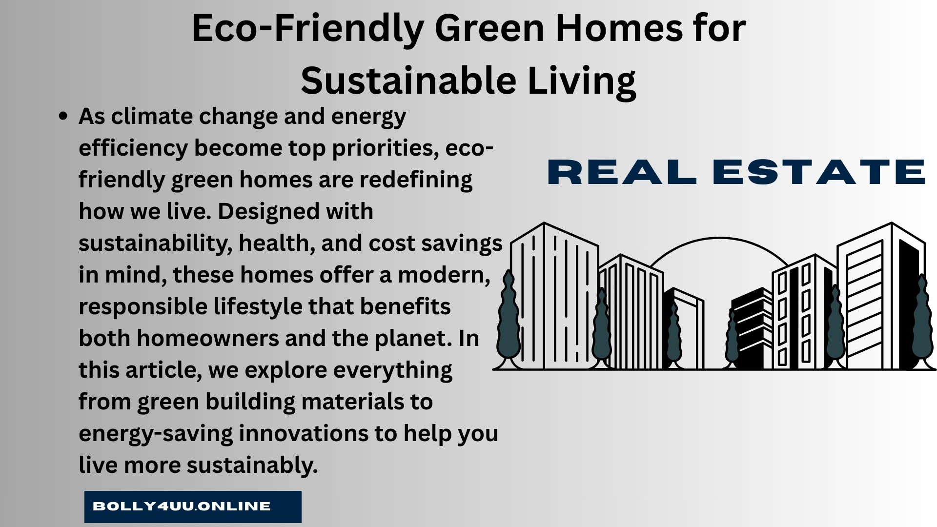 Eco-Friendly Green Homes for Sustainable Living
