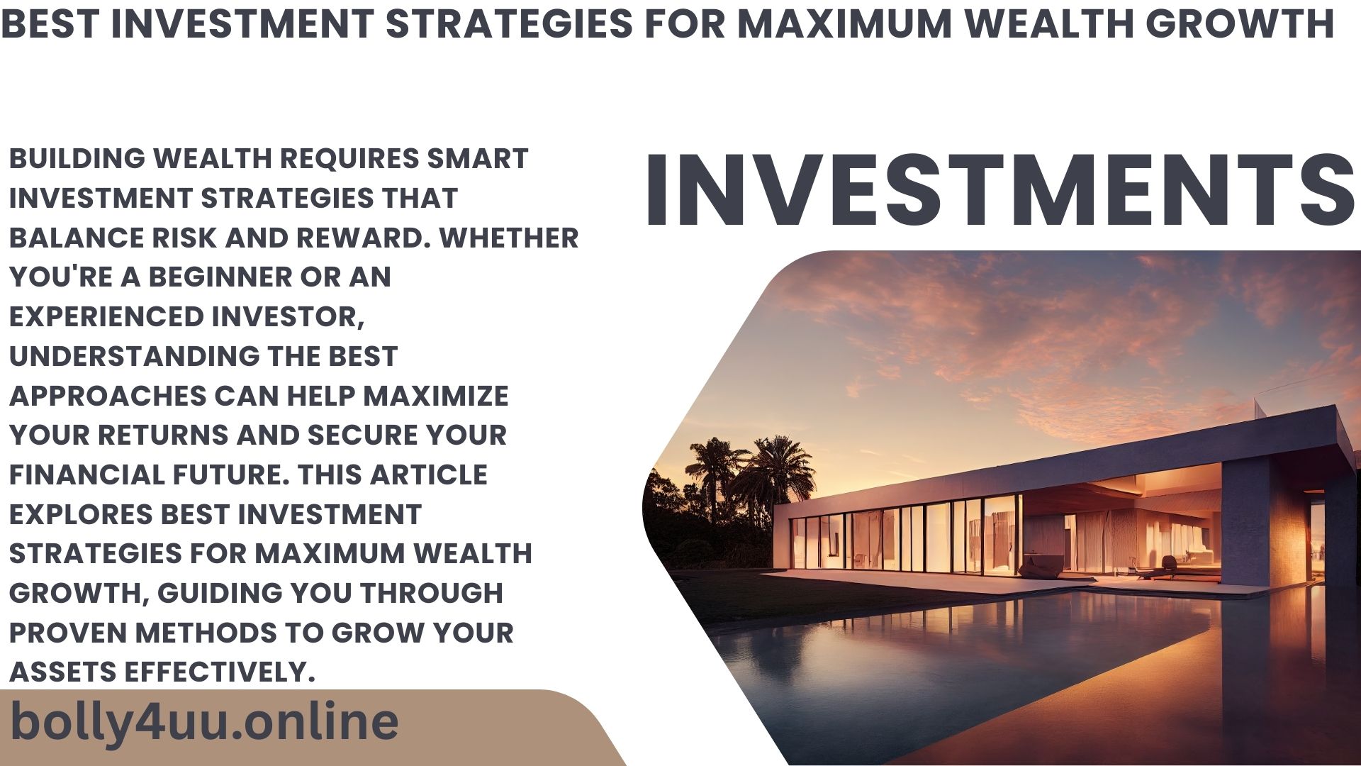 Best Investment Strategies for Maximum Wealth Growth